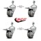 Service Caster 3.5 Inch Gray Polyurethane Swivel 12mm Stem Caster Set with Total Lock Brake SCC-TSTTL20S3514-PPUB-M1215-4 - alternate 4